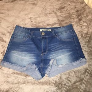 Blue jean shorts